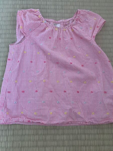 H&Mトップス ピンクストライプ80サイズ チュニック