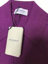 新品　S 　JOHN SMEDLEY　ジョンスメドレー　定価3万以上　Cisis パープル　イージーフィット　メンズ　54%ウール46%コットン　英国製_画像2