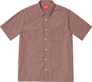 Supreme 19SS Plaid S/S Shirt COLOR:RED CHECK SIZE:L