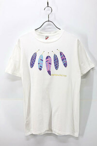 Used Womens 90s USA JERZEES Feather Graphic T-Shirt Size M 古着