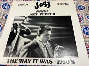 Art Pepper★中古LP/US盤「アート・ペッパー～The Way It Was～1950's」