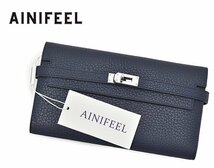 ◆新品 アイニフィール【AINIFEEL】ケリー型 ロングウォレット 長財布◆_画像1