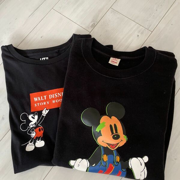 UNIQLO UT Disney Tシャツトレーナーブラック2枚