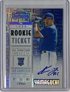 【ファーストNo. 1/10枚限定】山口俊直書きルーキーサイン 2020 Panini Contenders 1999 Rookie Ticket Prizm Ref Auto