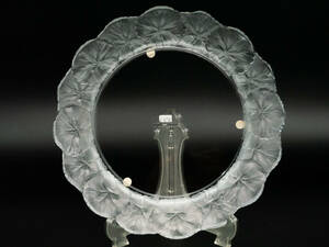 【値下げ交渉有り】 Lalique ラリック クリスタル マルクラリック デザイン オンフルール 大皿 プレート ②