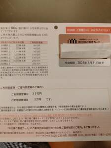 【最新】三越伊勢丹ホールディングス 株主優待カード 限度額 30万円 男性名義　同梱可