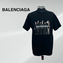 BALENCIAGA バレンシアガ REAL BALENCIAGA リアルバレンシアガ プリント クルーネック 半袖 Tシャツ メンズ 612965 TIVA1_画像1