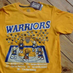 新品 NBA WARRIORS ウォーリアーズ Tシャツ メンズ Sサイズ HARDWOOD CLASSICS バスケ ゲームチーム カジュアル タグ付き未使用品 T1624