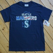 新品 MARINERS シアトル マリナーズ 半袖Tシャツ メンズ Mサイズ MLB ゲーム スポーツチーム 野球 ネイビー 未使用品 アメリカ仕入 T1598_画像2
