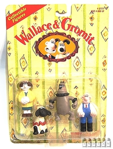 v rare! IRWIN 1989 year made [ Wallace . Gromit mini figure SET]