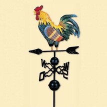 風見鶏 レトロ ガーデン オブジェ ガーデニング アメリカン 雄鶏 オンドリ ニワトリ アンティーク 飾り 庭 雑貨 天候 風 高さ120cm_画像1