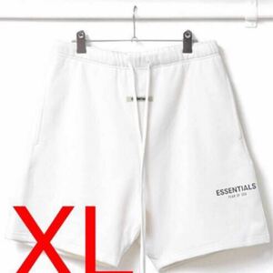 FEAR OF GOD スウェットハーフパンツ ボトムス ESSENTIALS SWEAT SHORTS WHITE サイズXL