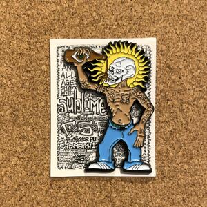 Sublime Flyer Skeleton guy サブライム『40oz. to Freedom』pins ピンバッジ 90s ロック パンク オルタナ ミクスチャー スカパンク