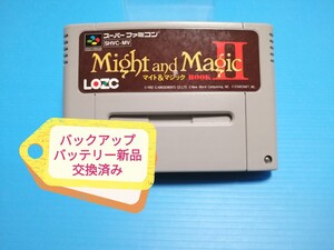SFC スーパーファミコン ソフト マイト&マジック BOOK Ⅱ バックアップバッテリー新品交換済み