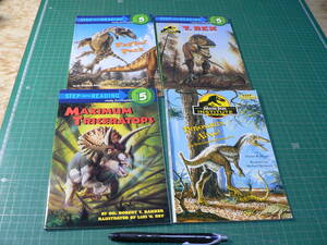  foreign book T. Rex: Hunter or Scavenger? (Jurassic World) (Step into Reading) Random House/4 pcs. together / dinosaur English 