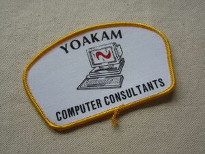 ビンテージ YOAKAM コンピューター パソコン PC 企業 会社 プリント ワッペン/アメリカ アメカジ キャップ ワークシャツ 古着 544