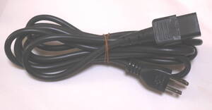 AC電源ケーブル 3ピンソッケト(メス)⇔3ピンプラグ(オス) パワーコード 定格7A-125V 2.3m HIRAKAWA VM0233/VM0089