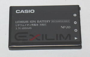 CASIO　純正　リチウムイオン充電地　NP-20　3.7V　680mA
