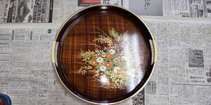 丸盆 取っ手付き