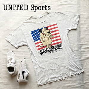 厳選★レア　ヴィンテージ♪　wackyraces　made in USA　半袖 Tシャツ　L　ビックプリント チキチキマシン猛レース