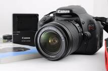 シャッター回数 732回 動作品 キャノン Canon EOS Kiss X5 レンズ EF-S 18-55mm f3.5-5.6 IS II デジタル一眼カメラ 取説 充電器付 管L1025_画像1