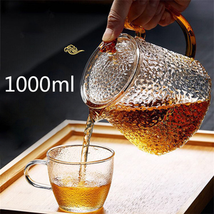 お茶ポット 耐熱ガラス1000ML ティーポット　急須　ケットル　やかん　ガラスポット