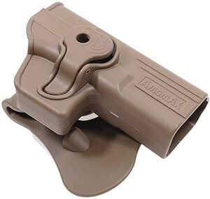 AMOMAXリリースボタンホルスター Glockシリーズ用(G42除く) マルイ、KJ各社　FDE