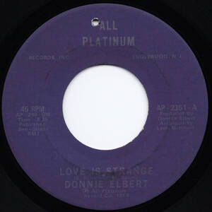 [7] '74米Orig / Donnie Elbert / Love Is Strange / All Platinum Records Inc. / AP-2351 / Soul / Funk