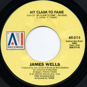 [7] '78米Orig / James Wells / My Claim To Fame / I Guess That's Life / AVI Records / AVI 217 S / Soul / Disco