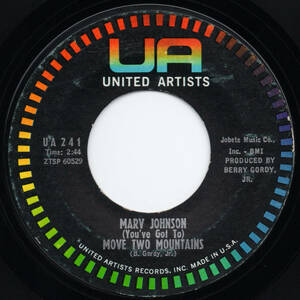 [7] '60米Orig / Marv Johnson / (You've Got To) Move Two Mountains / I Need You / United Artists Records / UA 241