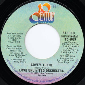 [7] '73米Orig / Love Unlimited Orchestra / Love's Theme / 20th Century Records / TC-2069 / Disco