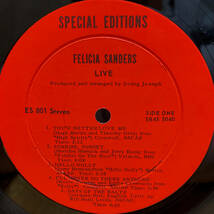 [LP] '65米Orig / Felicia Sanders / Live / Special Editions / ES 801 / Vocal / シュリンク_画像3
