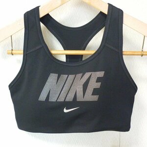 ラス1～新品M★ナイキNIKE/黒 スウッシュメタリックスポーツブラ/スポブラ/ミディアムサポート/ドライフィット/キラキラ