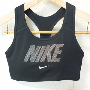  new goods M* Nike NIKE black sushu metallic sports bra / spo bla/ medium support / dry Fit / Kirakira 