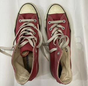 CONVERSE コンバースオールスター ハイカット　サイズ24.5cm えんじ色・赤系 送料込 VINTAGE