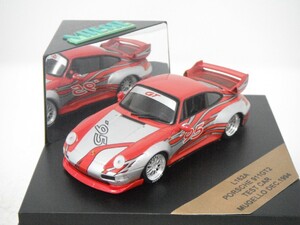 ■ VITTESSEビテス L162A 1/43 PORSCHE 911GT TEST CAR MUGELLO DEC.1994 赤×銀 ポルシェ レーシングミニカー