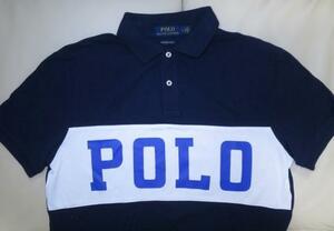 POLO RALPH LAUREN Polo Ralph Lauren POLO Logo polo-shirt M navy big Logo 