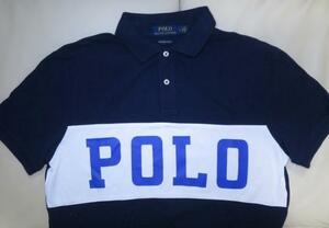 POLO RALPH LAUREN ポロ ラルフローレン POLOロゴ ポロシャツ M ネイビー ビッグロゴ