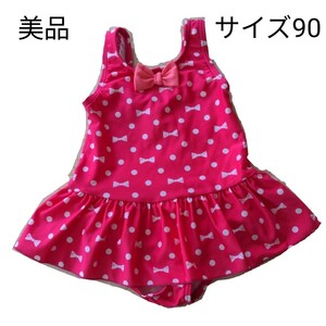 【ベビーキッズ　90サイズ　女の子用ワンピース水着】