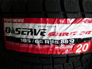 【312】格安.新品　TOYOタイヤ　スタッドレス　OBSERVE GARIT　Giz　 185/65R15　2020年製造1本のみ