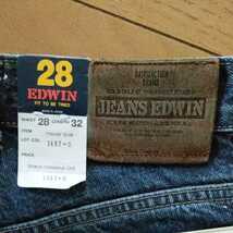 EDWIN.イタリアンスリム..80s.90s.オールド.ビンテージ.未使用品.W28インチ.イタリアン．スリム．検索用.Lee.Levi's.Wrangler.501．_画像6