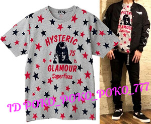 即決 中古「良品」 定価18,144円 ヒステリックグラマー STAR WOMAN ジャカード総柄 Tシャツ クリーニング済み