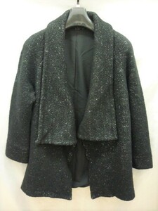 24. PROFILE coat feather weave 38 wool . outer profile black series lady's jacket 