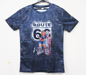 【新品・即決】ROUTE66　Tシャツ　②　XL　ルート66　アメリカ　USA　バイク　ブラック　黒　クリックポスト発送可