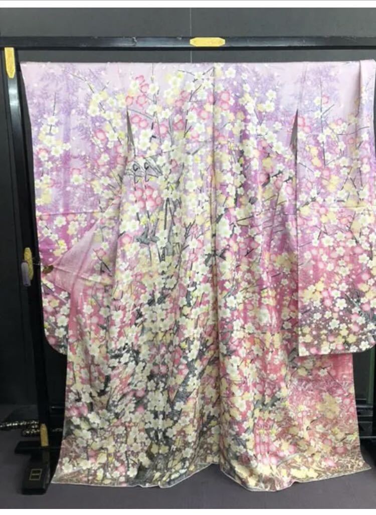 振袖5点セット 】ベージュ 桜 菊 成人式 結納 列席 衣裳|PayPayフリマ