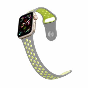 グレー/黄色　42/44/45mm アップルウォッチ バンド iwatch スポーツバンド 交換ベルト　送料無料