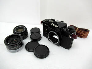 【Canon/キヤノン】巳②261//Canon F-1/CANON LENS New FD 50mm 1:2/EXTENDER FD 2x-A/プロストラップ付き
