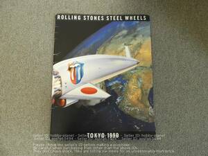 ローリングストーンズ　パンフレット　ROLLING STONES STEEL WHEELS TOKYO 1990