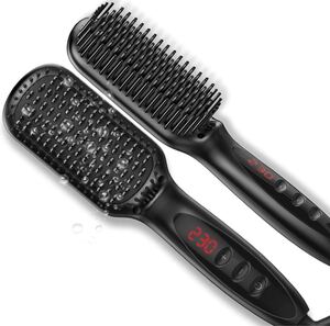 ヘアアイロン ヒートブラシ ストレート マイナスイオン 静電気