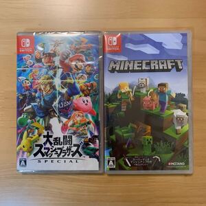 新品未開封 大乱闘スマッシュブラザーズ マインクラフト 2本セット Switch